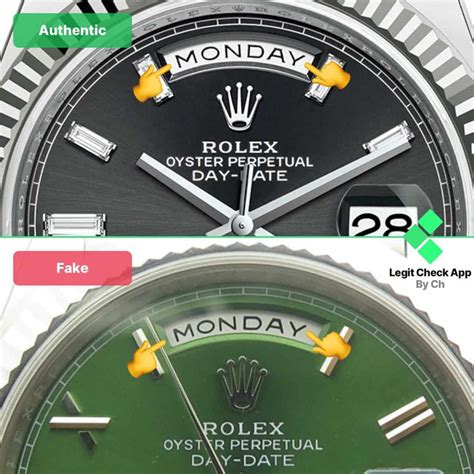 fake rolex day date vs real|rolex day date look alike.